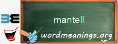 WordMeaning blackboard for mantell